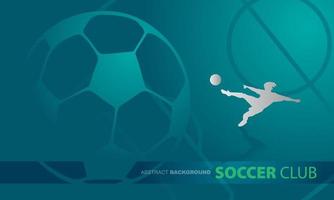 Soccer ball on abstract gradient background vector illustration