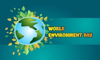 World Environment Day, abstract background with world vector