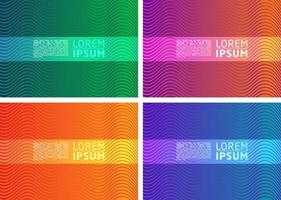 set of abstract backgound with gradient color vector