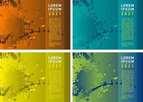 set of abstract backgound with gradient color vector