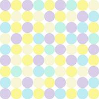 Seamless background with multicolored pastel tones circle pattern. vector