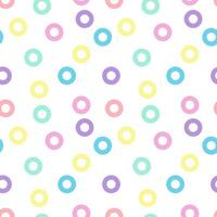 Seamless background with small donut circles pattern in pastel tones vector