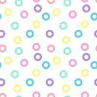 Seamless background with small donut circles pattern in pastel tones vector