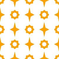 Seamless background with orange and white graphic pattern. vector