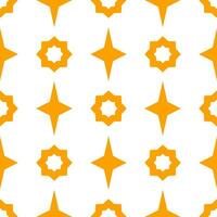 Seamless background with orange and white graphic pattern. vector