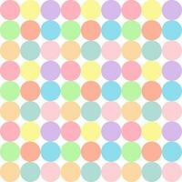 Seamless background with multicolored pastel tones circle pattern. vector