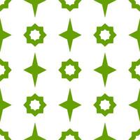 Seamless background with green and white graphic pattern. vector