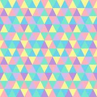 Seamless background with pastel multicolored triangles. vector