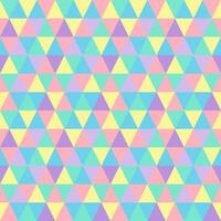 Seamless background with pastel multicolored triangles. vector