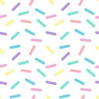 Seamless background with pastel colored toppings sprinkled on white vector