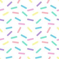 Seamless background with pastel colored toppings sprinkled on white vector