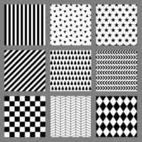 bundle seamless background black white geometric pattern vector