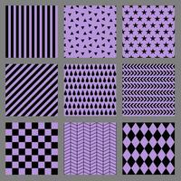 bundle seamless background black purple background geometric pattern vector