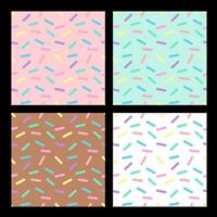 Bundled Seamless Background Pattern Topping Sprinkle vector