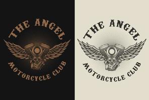 logotipo de ilustración de club de motocicleta vintage vector