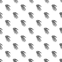 Black skeletons in various poses pattern. Halloween design. Perfect for fall, holidays, fabric, textile. Seamless repeat swatch. vector