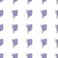 Seamless pattern with leaves and abstract shapes. Abstract Minimalistic Art. Cute kids nursery repeat background. Design in boho style for printing on textile or paper. vector