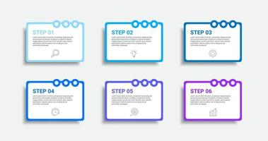 Infographic design with icons and 6 options or steps. infographics for business concept vector