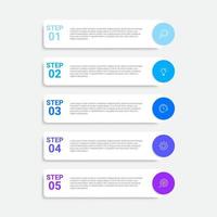 diseño infográfico de línea de tiempo con iconos y 5 opciones o pasos. infografía para el concepto de negocio vector