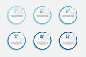 Infographic design with icons and 6 options or steps. infographics for business vector