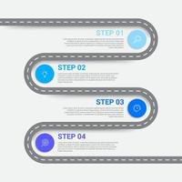 timeline infographic design with icons and 4 options or steps. infographics for business concept vector