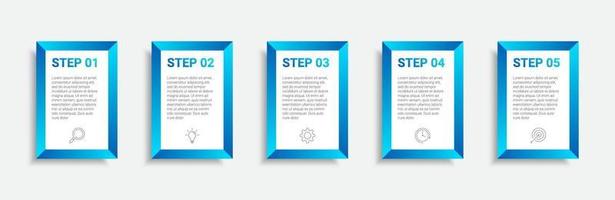 timeline infographic design with icons and 5 options or steps. infographics for business concept vector