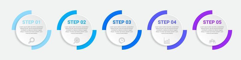 Infographic design with icons and 5 options or steps. infographics for business vector