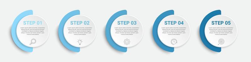 Infographic design with icons and 5 options or steps. infographics for business vector