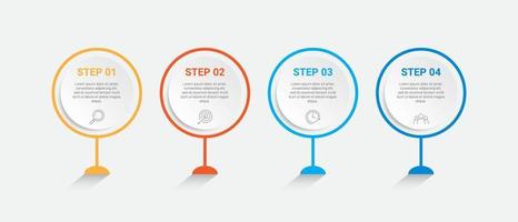 timeline infographic design with icons and 4 options or steps. infographics for business concept vector