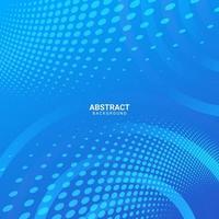 halftone abstract background and curved lines in blue color vector