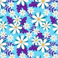 Colorful hand draw flowers seamless pattern for fabric textile wallpaper vector