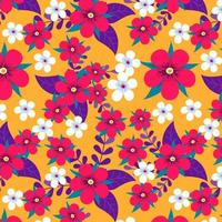 Colorful hand draw flowers seamless pattern for fabric textile wallpaper