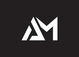 Initial am letter logo with creative modern Vector Image