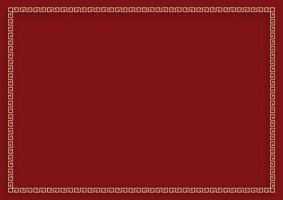 Chinese frame with oriental Asian elements on color background vector