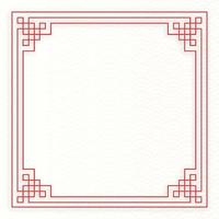 Chinese frame with oriental Asian elements on color background vector
