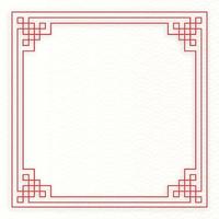 Chinese frame with oriental Asian elements on color background vector