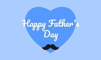 Father's Day poster or banner template with necktie and mustache on background. Greetings and presents for Father's Day in flat lay styling. Promotion and shopping template for love dad vector