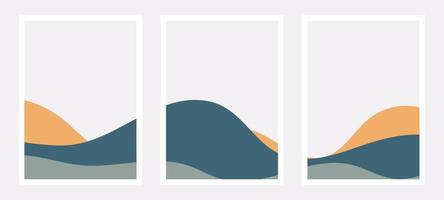 Abstract wave mountain for home decor. Abstract art print. Mountain and wave art print. Wave mountain home decor.