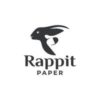 el logo del conejito que parece un rollo de papel vector