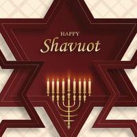 Happy Shavuot card with nice and creative jewish symbols