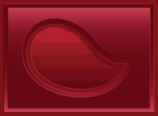 Chinese frame with oriental Asian elements on color background