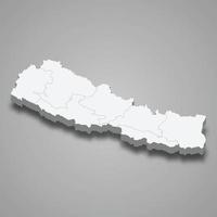 3d map with borders Template for your design vector