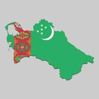 Map with national flag vector