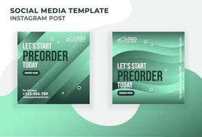 New brand order social media post banner template. vector