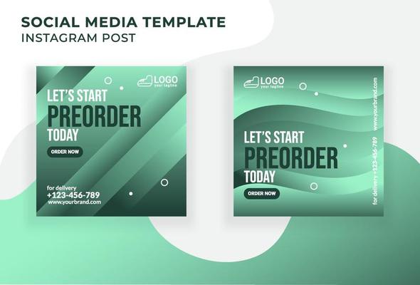 New brand order social media post banner template.