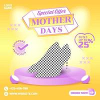 Special offer mother days promotion social media post instagram premium facebook banner template vector