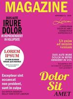 Realistic magazine front page template vector