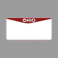 Vehicle registration plate vector