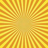 sun rays pop art retro background vector