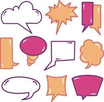 Speech Bubble Doodle Illustration vector